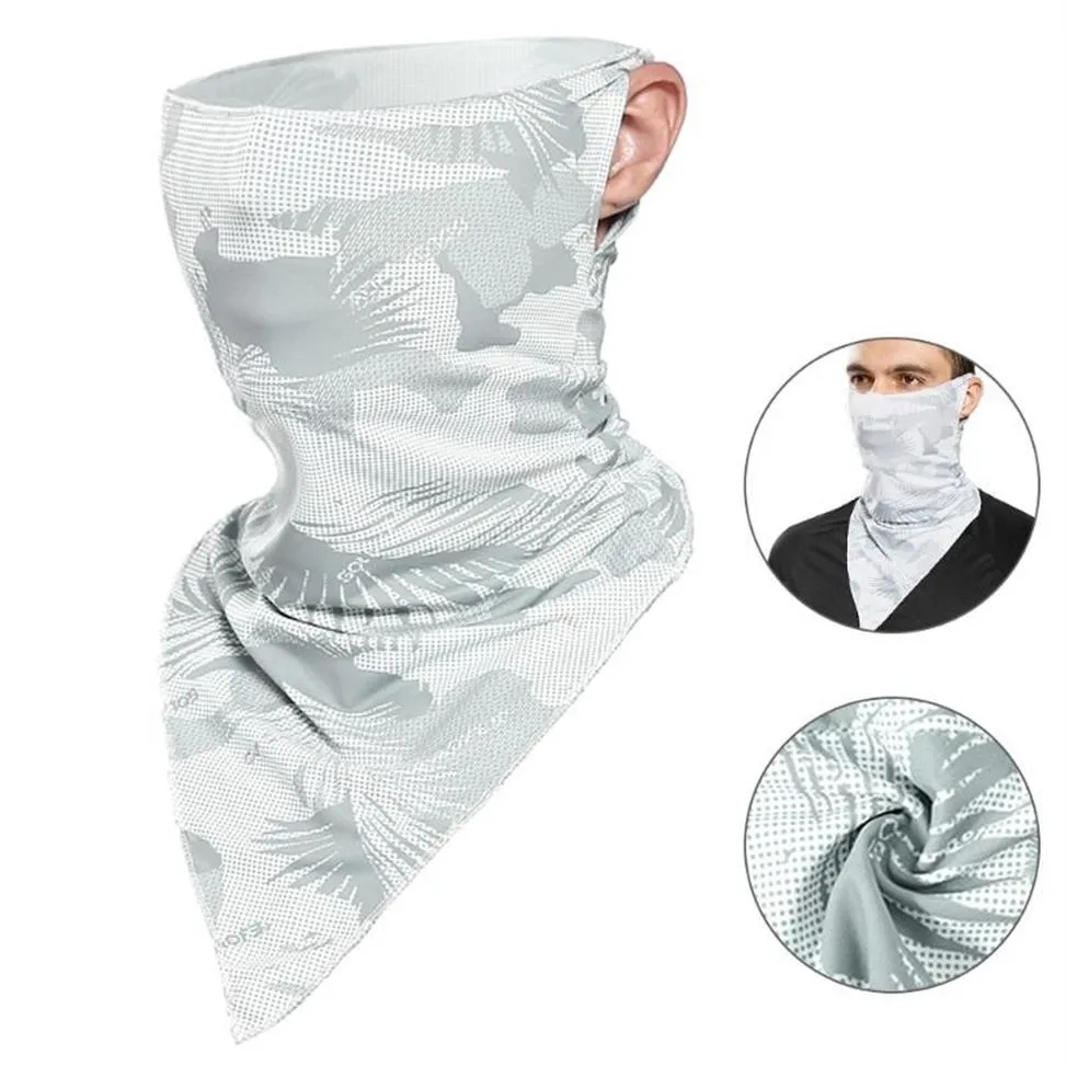 Écharpe de cyclisme, Bandana rafraîchissant, couverture faciale avec boucles d'oreille, Protection solaire Anti-poussière en plein air, cagoule de sport Cycling329Z