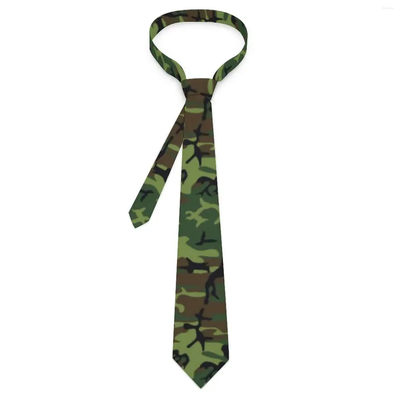 Bow Ties Green Brown Camo Camo Woodland Camouflage Design Neck Classic Elegant Collar pour hommes Cosplay Party Coldie Accessoires