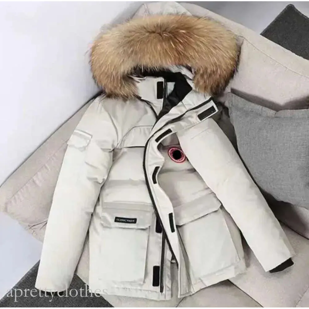 Piumino d'oca invernale da esterno Uomo Donna Multi stile Canada Piumino con cappuccio Canadese d'oca caldo Parka Uomo Top 586 136