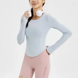 Active Shirts Antibom Tight Yoga Top Women`s Slim Fit Sports Long Sleeve T-shirt Professional Running Training Fitness Clothes