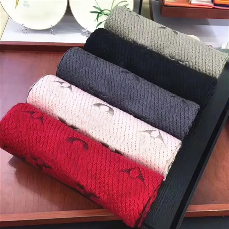 Soft designer scarf for women cashmere winter scarves long size male warmer brown black khaki echarpe luxe casual luxury scarfs fashionable ga043