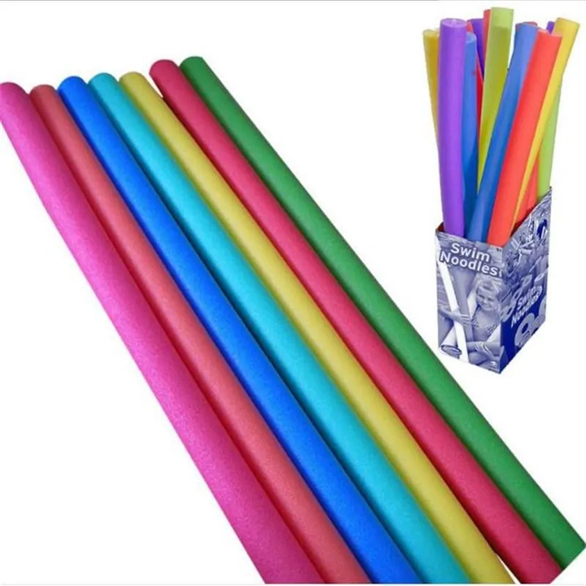 Pooltillbehör Simning Stick Color Noodle Buoyancy Solid Foam Epe Pearl Cotton Water Float249T