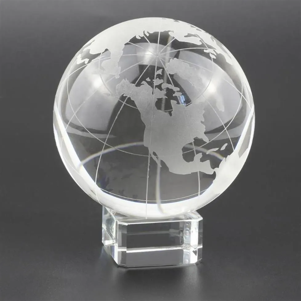 العناصر الجدة K9 Crystal Glass Earth Model Pographic Lens Crative Xmas Gift Home Office Decoration CORPHER