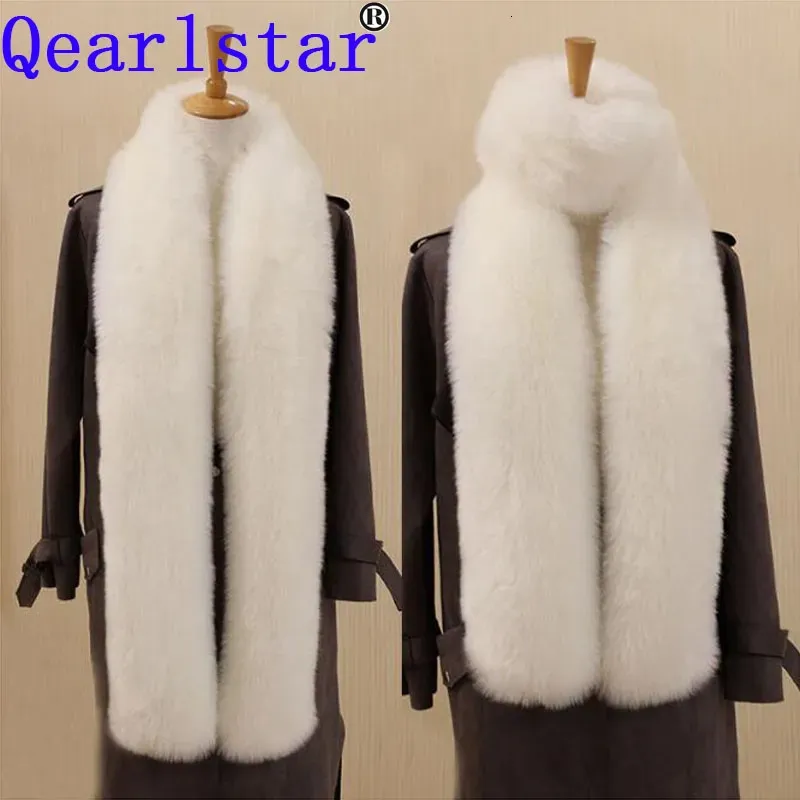 Halsdukar qearlstar 180 cm superlång faux päls halsduk vinter kvinnor halsduk cosplay varm modedekor fluffig sjal wrap lyx halsduk yt09 231204