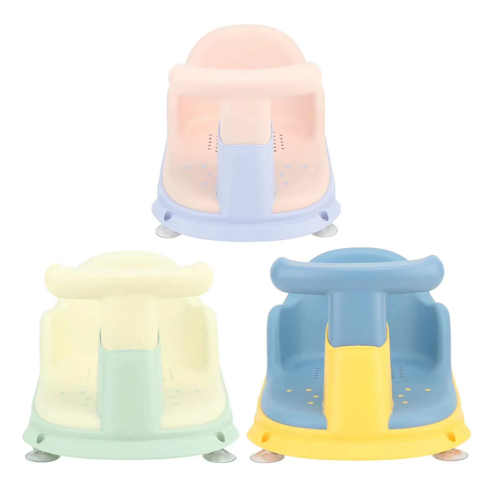 Baignade Souaces de chaise portable Plastic Anti-Slip Baby Bath Support siège de soutien avec 4 tasses pour les nourrissons pour les tout-petits 231204