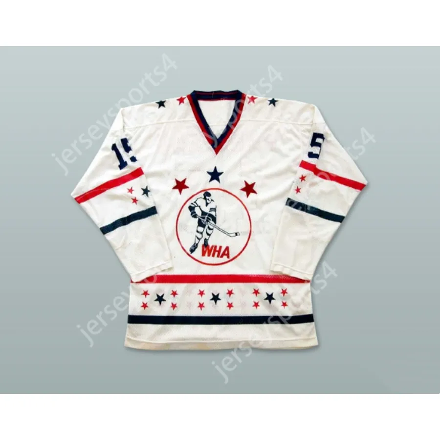 Personnalisé WHA 1972-73 MICHAEL PARIZEAU 15 ALL STAR MAILLOT DE HOCKEY BLANC NOUVEAU Top Cousu S-M-L-XL-XXL-3XL-4XL-5XL-6XL