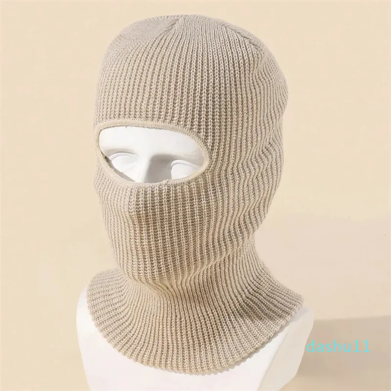 Beanie Skull Caps Candy Color Cute Full Face Cover Ski Mask Hat Bear Ear Balaclava Sticked Hats Outdoor Cycling Protection Beanies Män