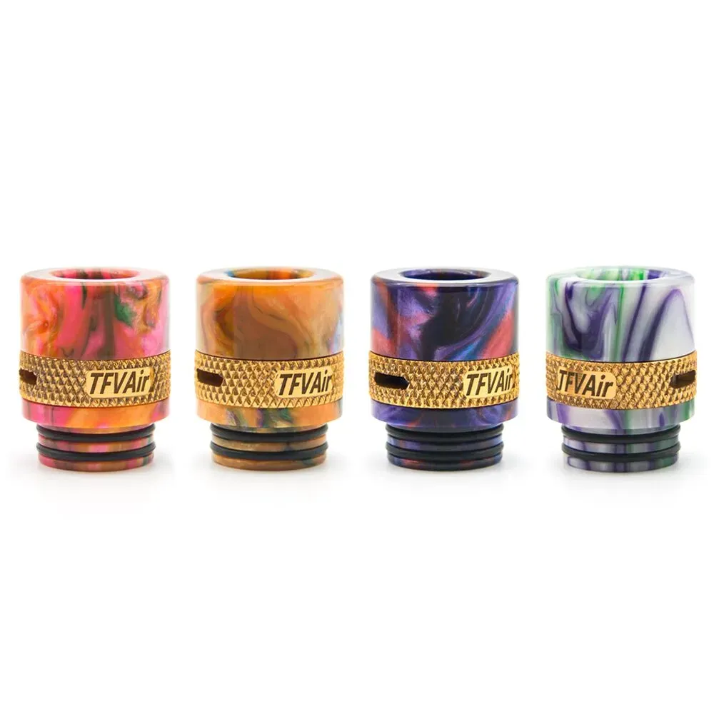TFVAir Airflow 810 Drip Tip Epoxy Resin Brass Drip Tips Air Flow Control Wide Bore Mouthpiece for TFV8 TF12 Prince