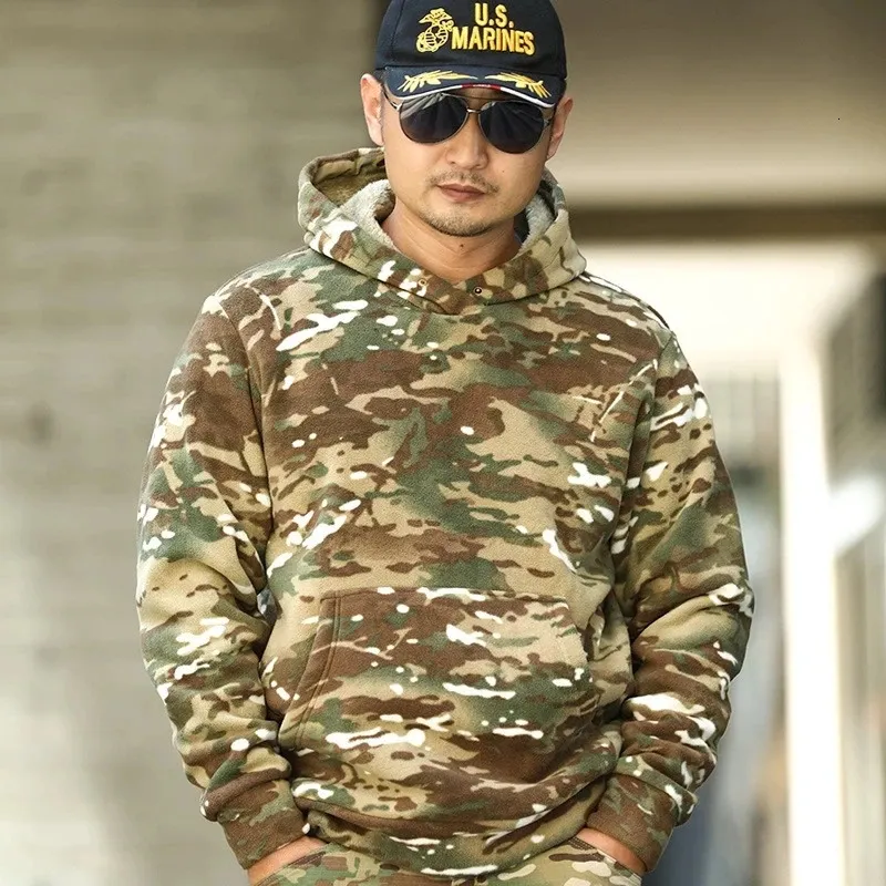 Mege Tactical Fleece Hoodie For Men Camouflage Military Outdoor Hunting Fishing Sweatshirts With Thick Warmth And Multicam Fabric Winter Outwear Sweater 231205 From Shu03 33.67 DHgate.Com