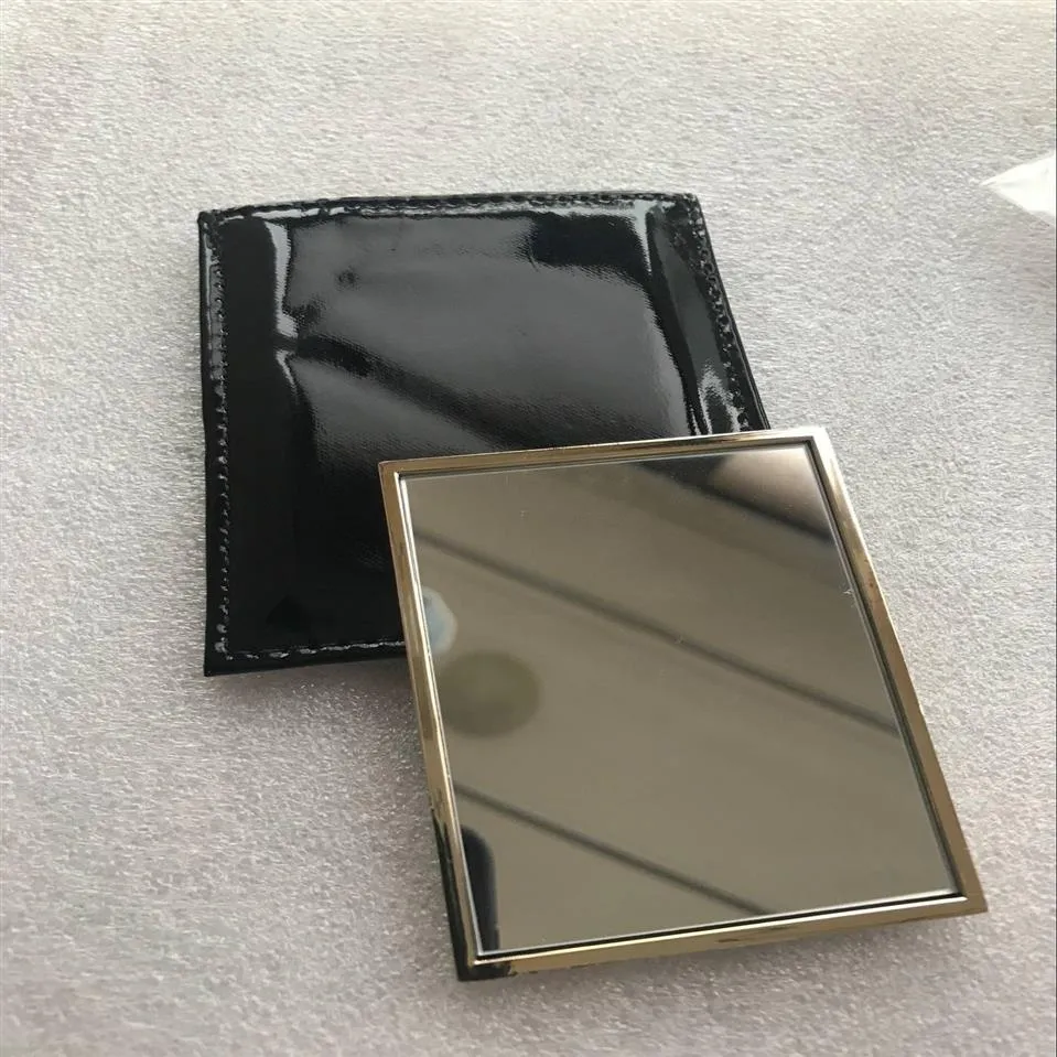 Avec logo Y miroir à main avec coffret cadeau couleur or maquillage mini miroir Portable style classique Anita Liao320a