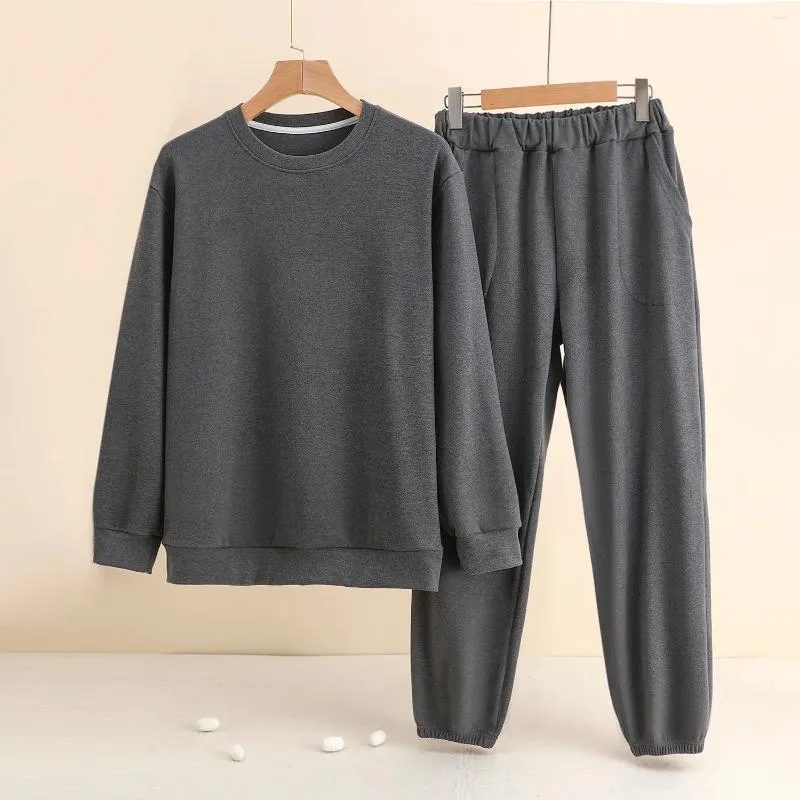 Velvet Winter Sleepwear Set For Men Warm Comfortable And Loose