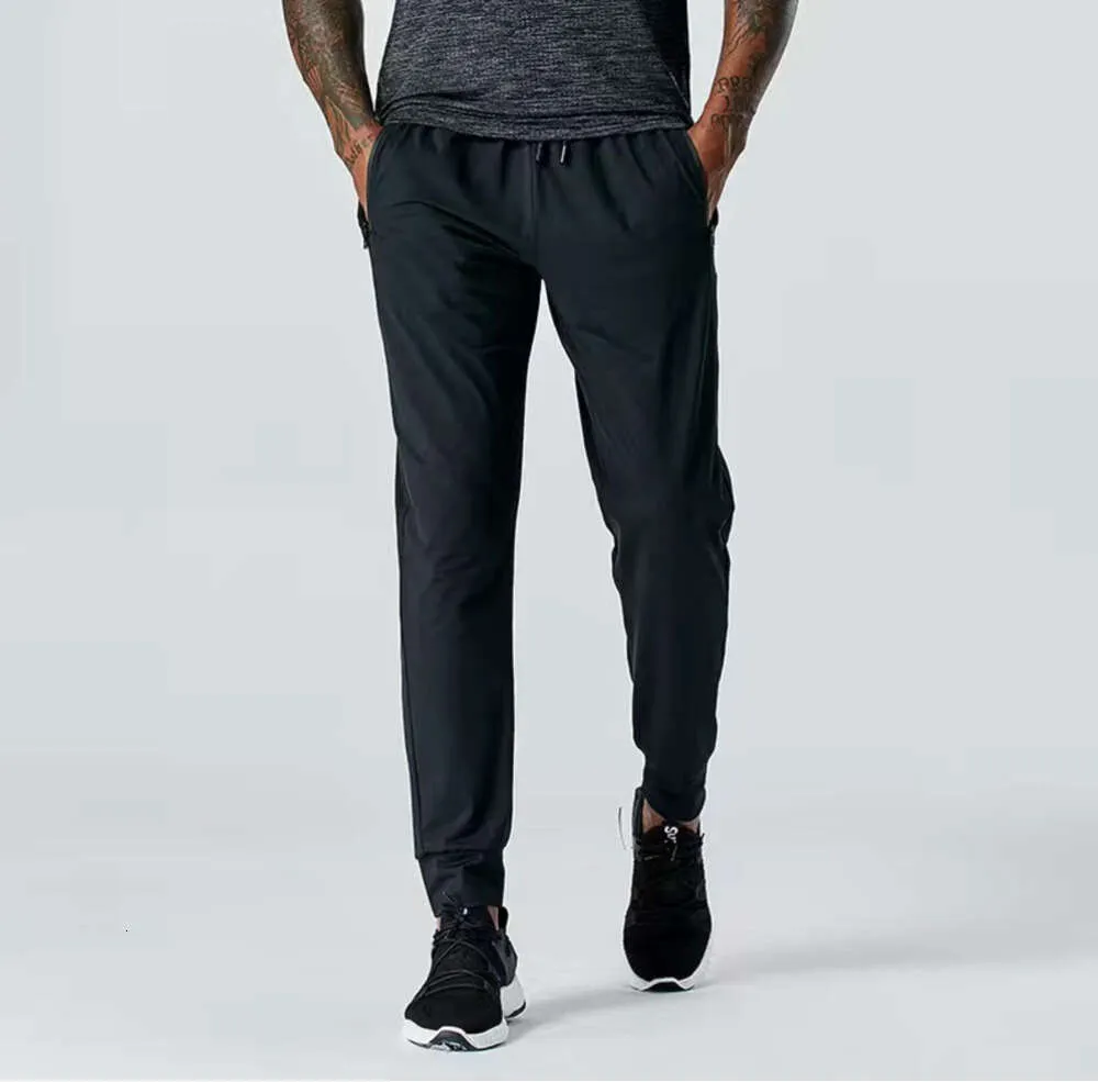 LU LU L Jogger Pantalons longs Sport Yoga Outfit Outdoor City-Sweat Yogo Gym Poches Pantalons de survêtement Pantalons Hommes Casual Taille élastique Vêtements à la mode