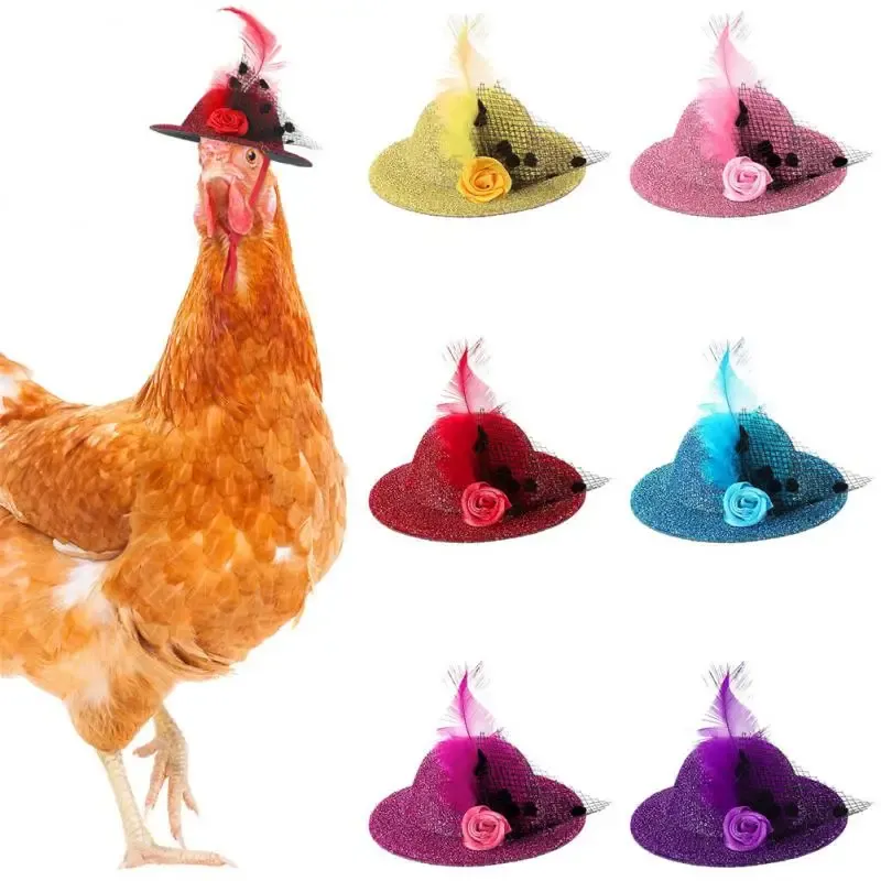 Kueohse 6 Pezzi Cappelli Da Pollo Per Pollo, Vestiti Da Gallina - 3