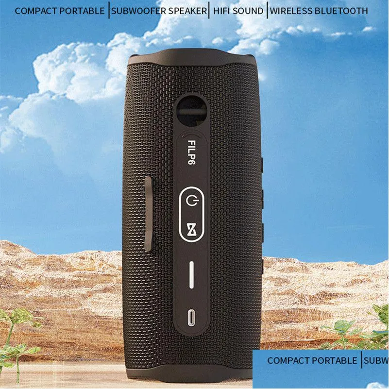 6 Waterproof Wireless Bluetooth Speaker Outdoor Riding Card O Mp3 Music Player Support Aux Input Usb Playback Drop Delivery Dhlhn