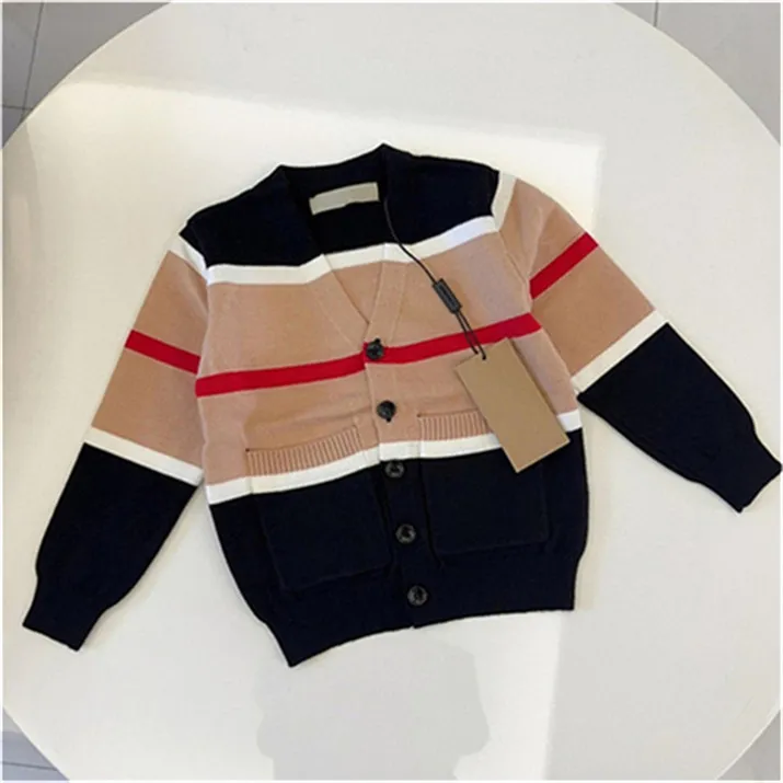 Winter nieuwe kinderontwerper geometrische patroon trui met lange mouwen pullover trui vest mode buitenlandse handel heren- en damestrui maat 100-150cm b15