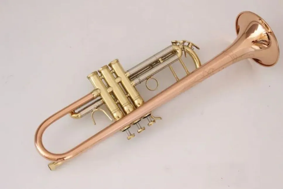 Stradivarius Trumpet LT180S-72 Autentyczny podwójny fosfor Copper B Płaska profesjonalna trąbka Top Musical Instruments Brass