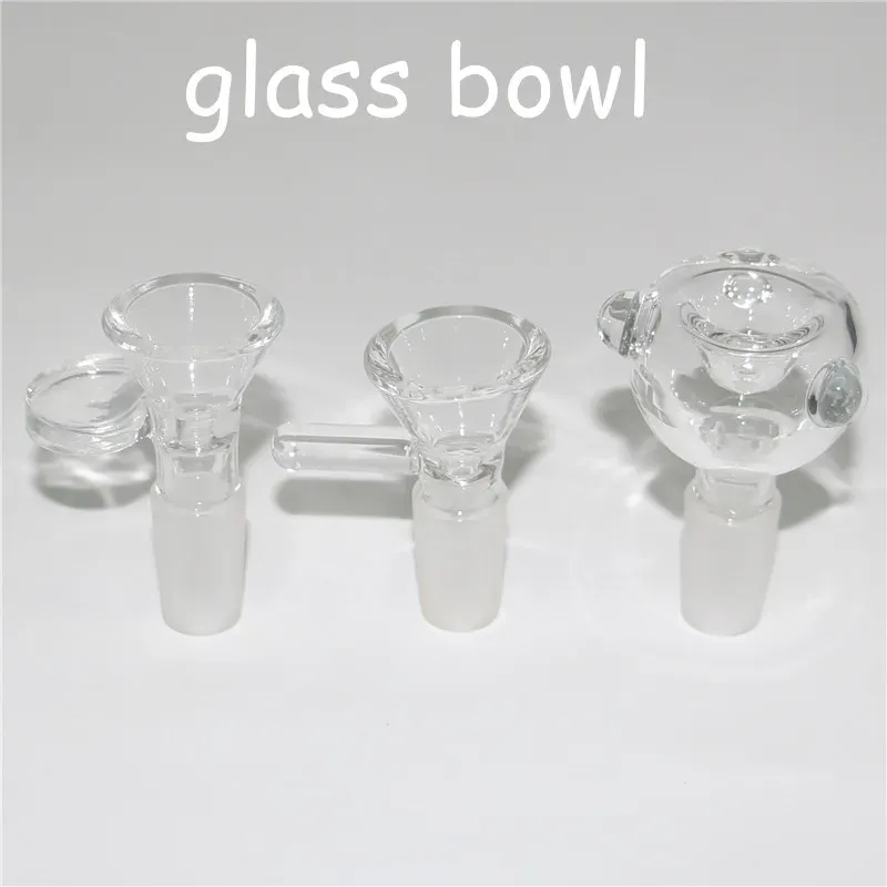 4mm Thick Clear Glass Bowl Hookahs with 14mm 18mm male joint for bong oil rig