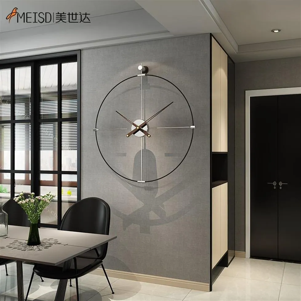 NOUVELLE horloge murale en fer forgé décoration de la maison bureau grandes horloges murales montée montre muette Design moderne européen montres suspendues Z12259c