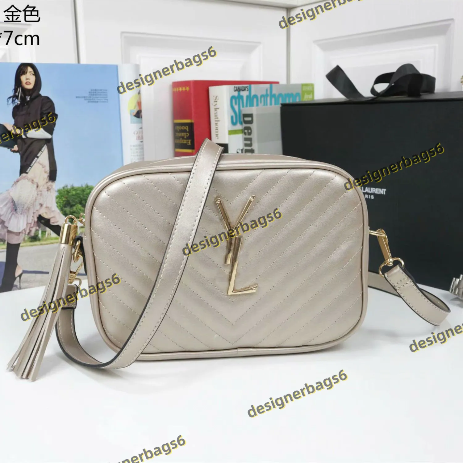 Kadın Moda Çok Renk Kamera Çantası Lüks Tasarımcı Stripe Crossbody Çanta Çanta Kamera Çantası Kadın Çanta Omuz Omuz Çantası Akşam Çantası Eşleme Tasarımcı Çantası