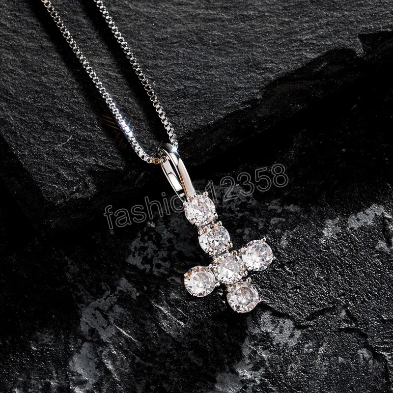 Hohe Qualität 925 Sterling Silber Upside Down Kreuz Anhänger Halskette CZ Anhänger Für Frauen Edlen Schmuck