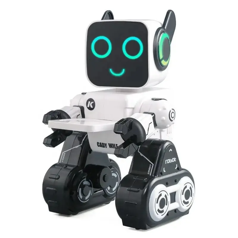 RC Robot R4 Robot Multifunktionell röstaktiverad intelligent RC-robot med vit röd färg Smart Robot Kids Toy 231204