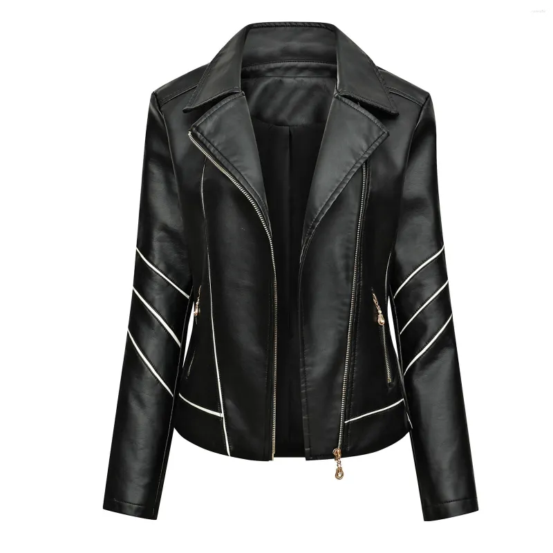 Kurtki damskie Plus Size PU skórzana kurtka dla kobiet 2023 Zima zimowa motocykl płaszcza streetwear moto motocyklowy odzież wierzchnia chaquetas
