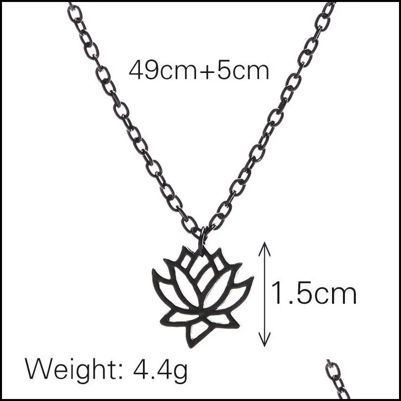 Pendant Necklaces Lotus Choker Necklace Elegant Good Drop Delivery Jewelry Necklaces Pendants Dh81H