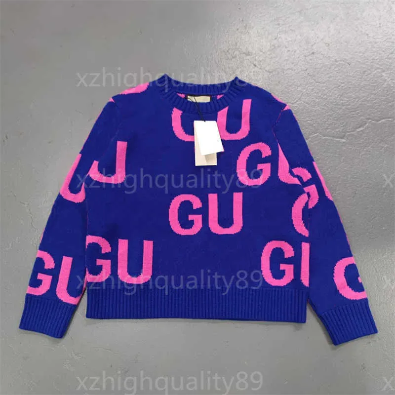 Suéteres Suéter de diseñador Mujer Jumper Bloqueo de color Estampado de letras Manga larga Cuello redondo Suéter suelto de moda Top de punto Otoño Diseñador Suéteres Ropa para mujer