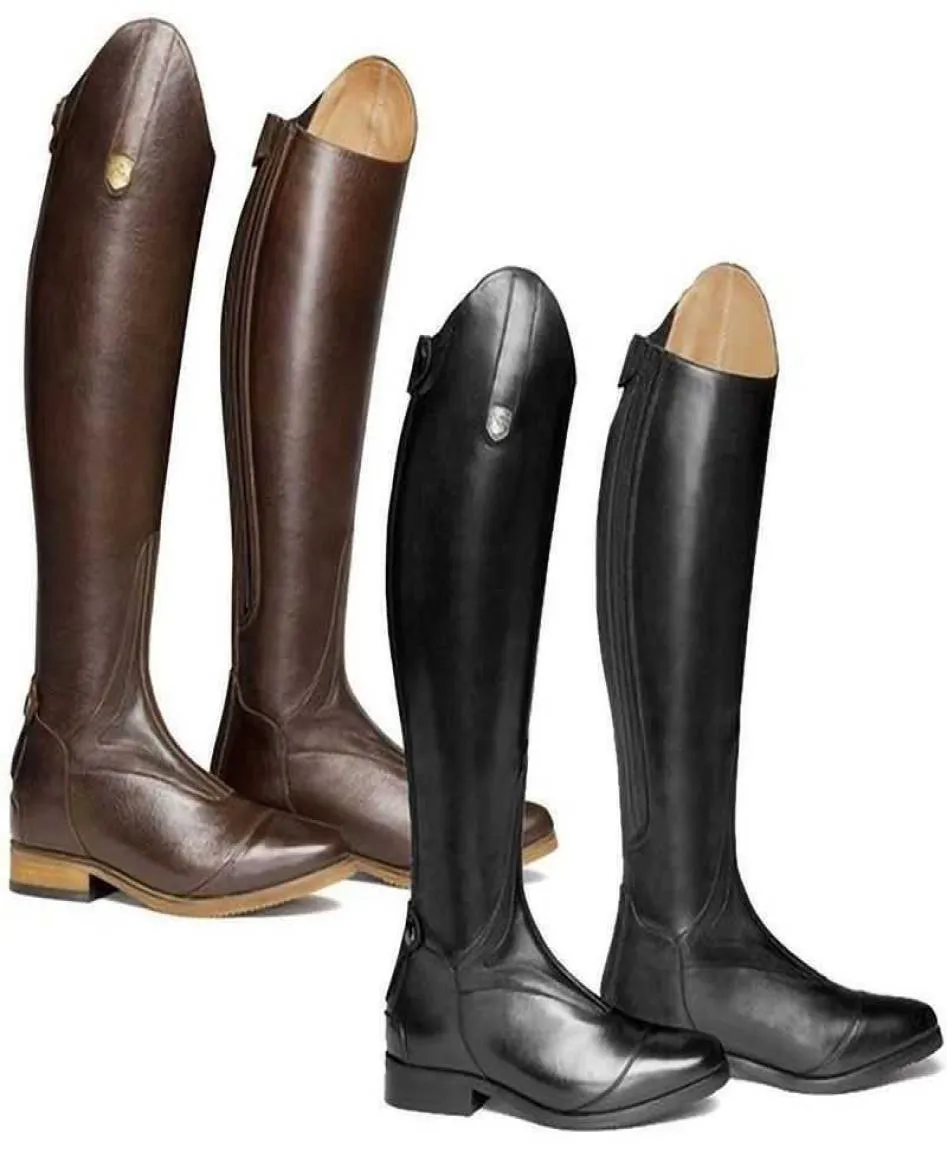 Boots 2022 Cool Women Rider Horse Riding Boots Smooth Leather Knee