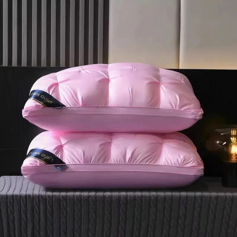 Travesseiro Direto da Fábrica Puro Algodão 3D Pão Ganso Pena Natural 95 Guarda Dormir Pescoço Adulto Home El Use 231205