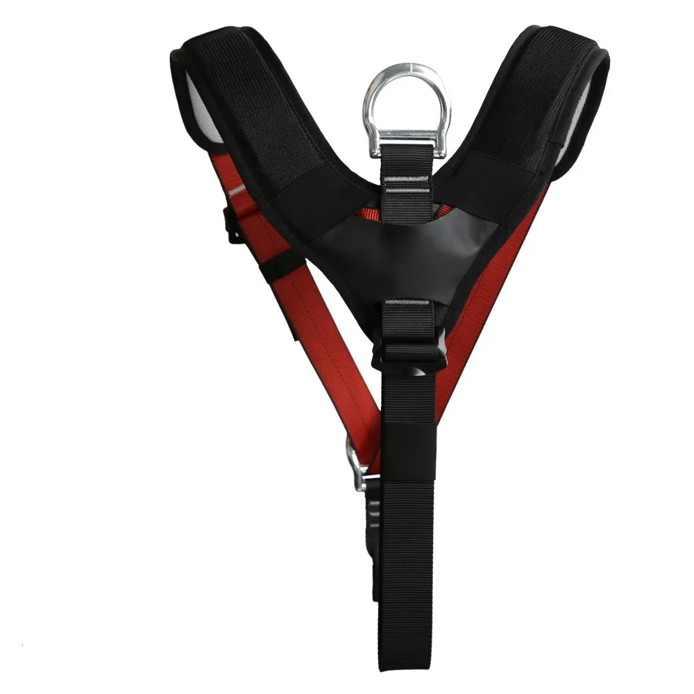 Adjustable Rock Climbing Arborist Shoulder Strap Chest Sit Harness Belt for Camping Mountaineer Carving Climbing Equip