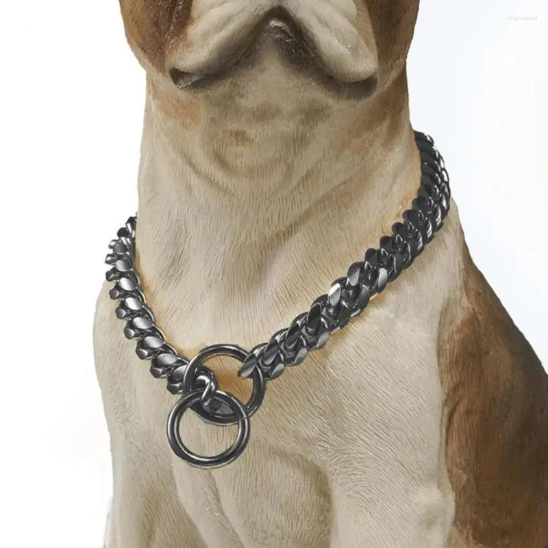 Coleiras de cachorro colar elegante aço inoxidável pet confortável colar de corrente acessório elegante para amado fácil