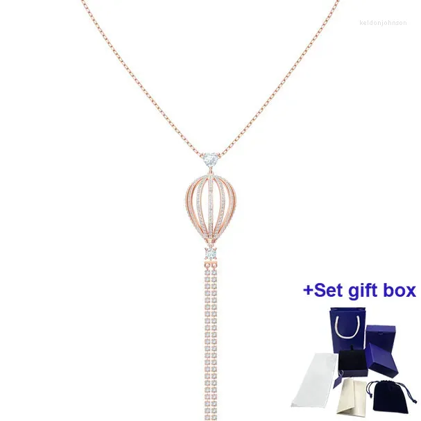 Kedjor S Rose Gold Tones Air Balloon Necklace For Women in the Sky Beautiful Present Box