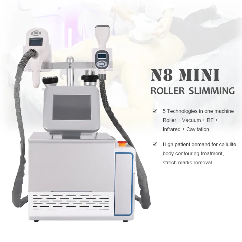Portable N8 MINI Vacuum Roller Message Slimming Machine Cellulite Removal Fat Loss Shape Beauty Machines Cavitation Infrared RF Beauty Equipment