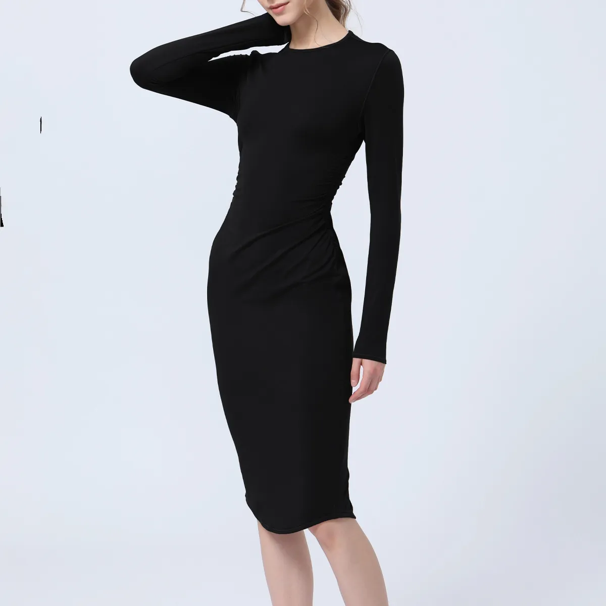 LU-1782 Stylish slim-fit Long dress Trend women