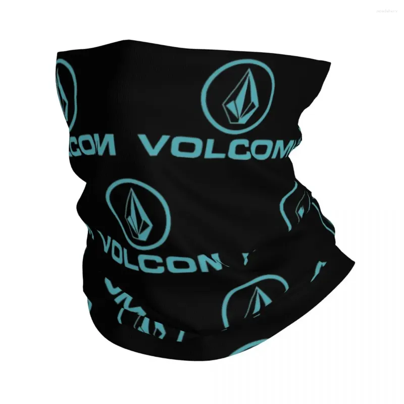 Foulards Bleu de Volcoms Logo Sports Lover Bandana Couvre-cou Cagoules Wrap Écharpe Multi-usage Bandeau Randonnée Unisexe Adulte Respirant