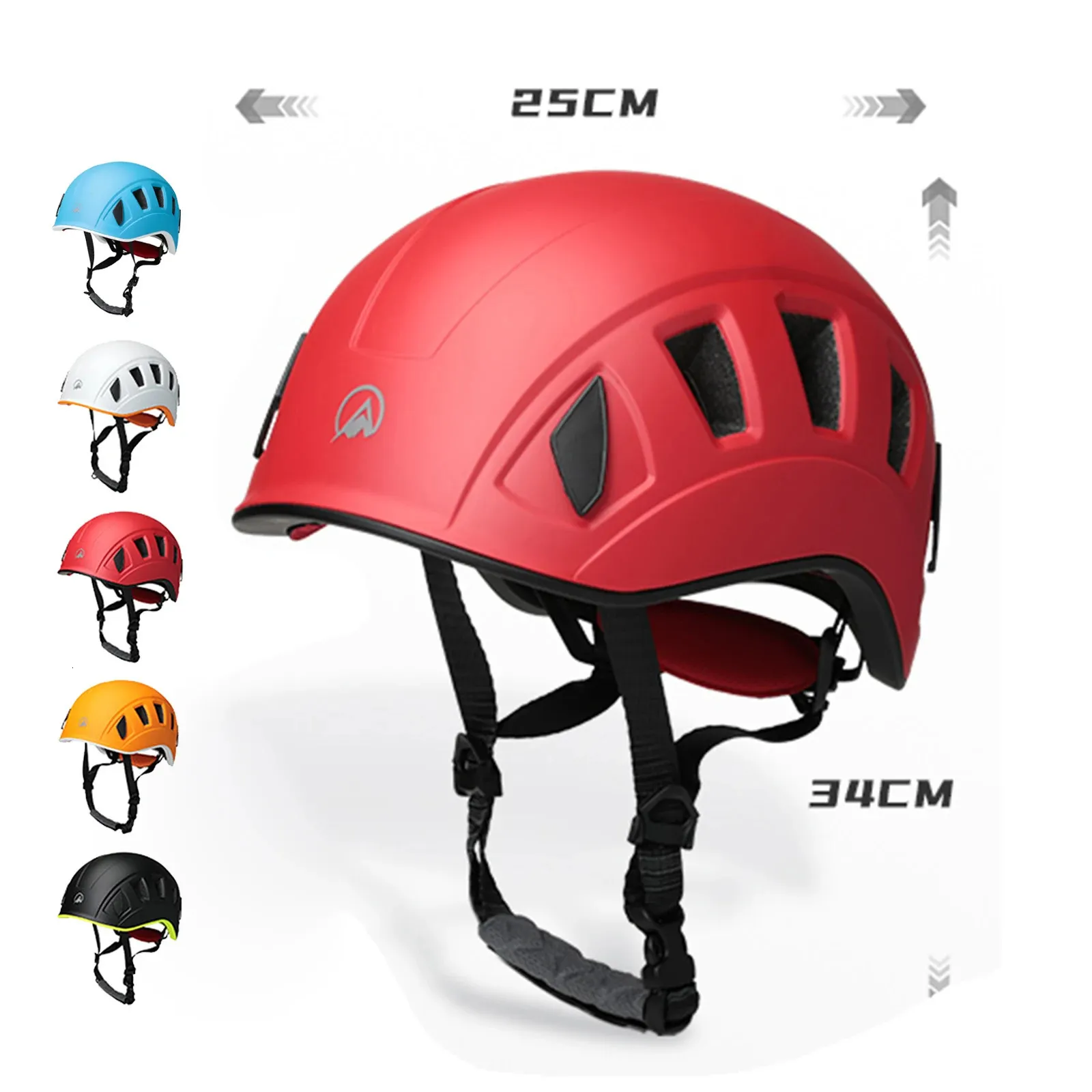 Adjustable Climbing Helmets Safety Hard Hat Head Guard 55-61cm Head Protective Gear Rock Climbing Caving Hiking