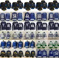 Alternate Reversible Black Hockey Jersey Auston Matthews John Tavares Mitchell Marner William Nylander Morgan Rielly Blue Arenas