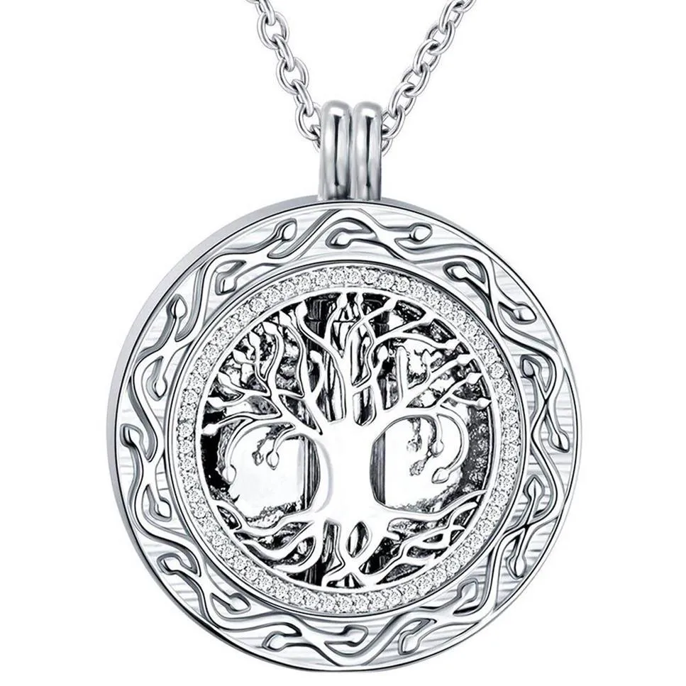 Tree of Life Round Cremation Dur Necklace - Cremation Jewelry Ashes Memorial Memorial Themsake Kit - Funnel Kit Communnel253p