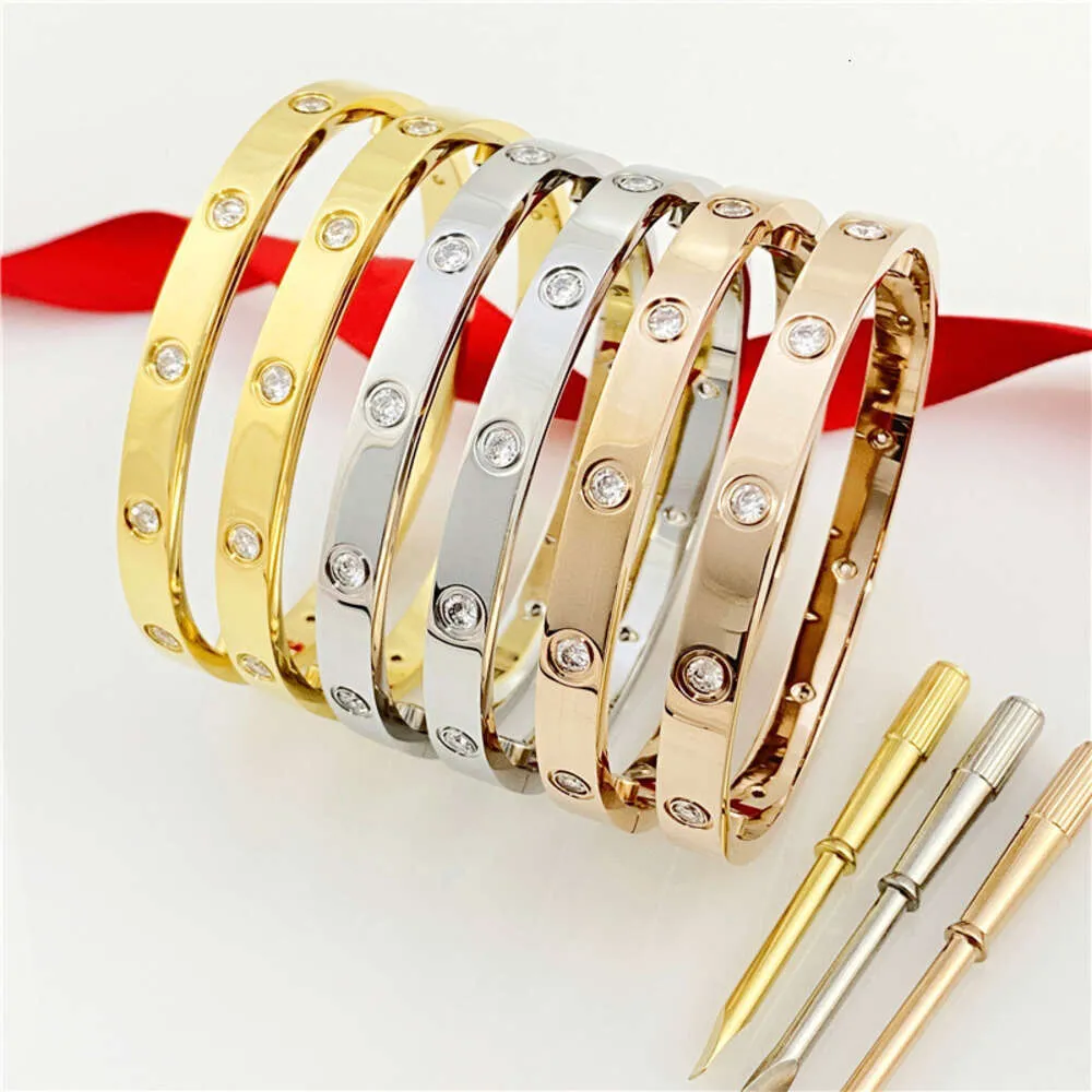 Klassieke designer armband Luxe dames nagelarmband Stalen vijfde generatie schroevendraaier Rose goud High Edition Craft Mantianxing liefdespaar GLRM MXXC