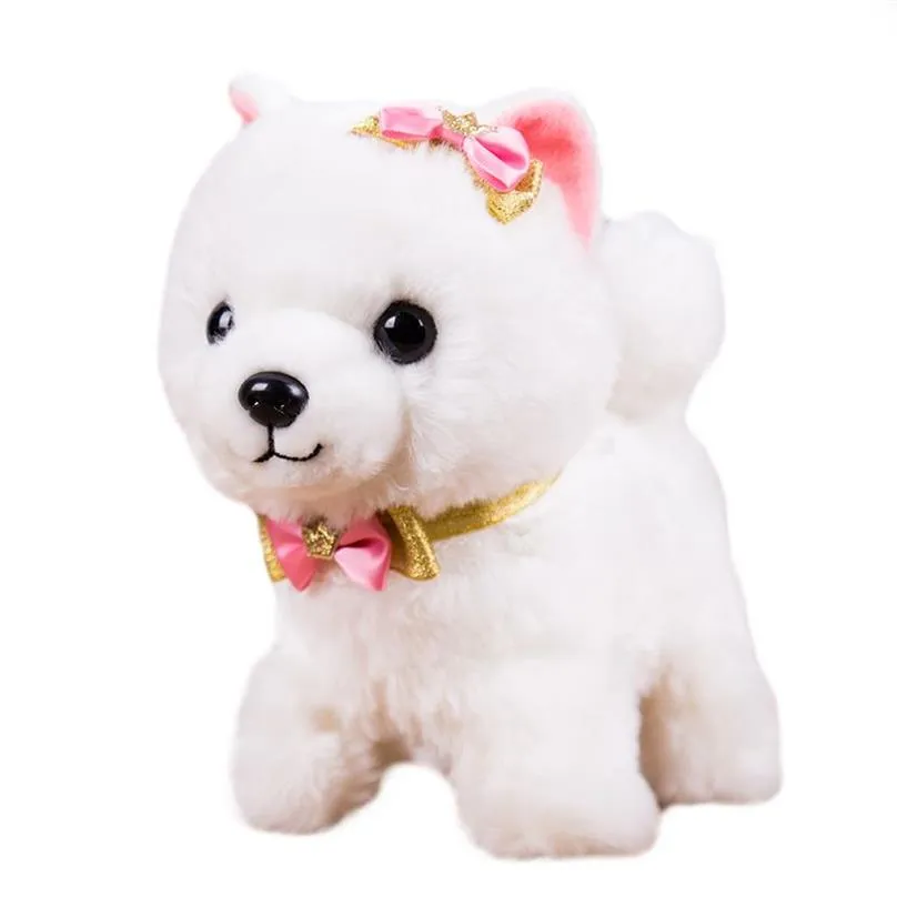 Enfants son interactif chien jouets électroniques en peluche chiot animal de compagnie marche aboiement Robot chien jouets pour enfants garçons filles cadeaux d'anniversaire LJ201102476