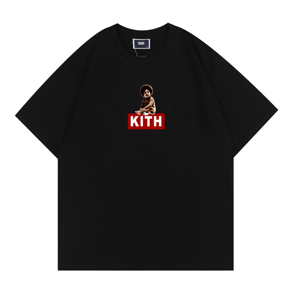 Kith X New York Tシャツメンズデザイナー高品質のTシャツTEEワークアウトシャツ大型Tシャツ100％コットンキスTシャツヴィンテージ半袖H9