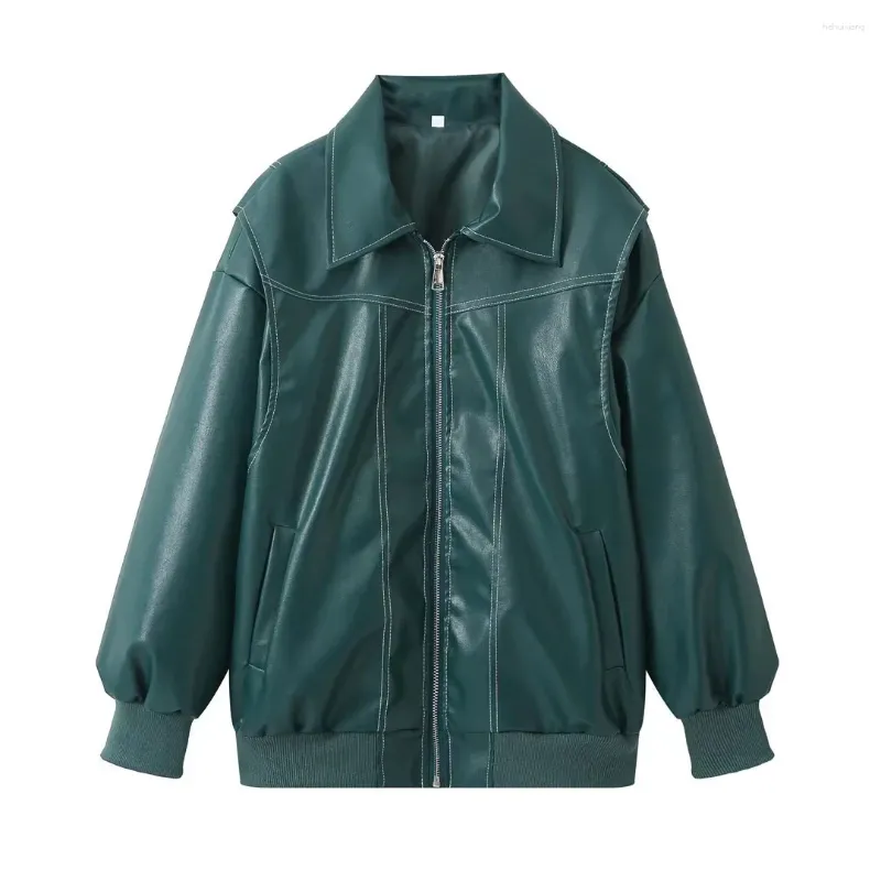 ジャケット・アウター student Fake Leather Zip Jacket Maiyifu-GJ Mens Faux Leather Biker Jacket Vintage Asymmetric