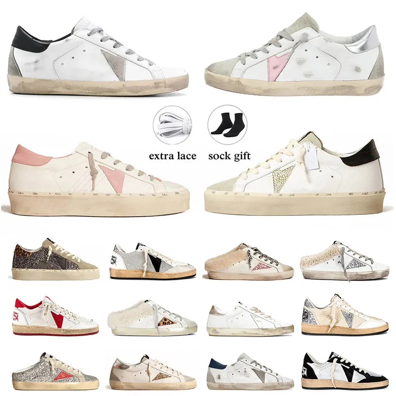 Golden Goose GGDB OG Dress Designer Shoes Men Women Sparkle White Red Glitter Pink Leopard Black Luxury 【code ：L】 Sneakers Trainers Big Size 46