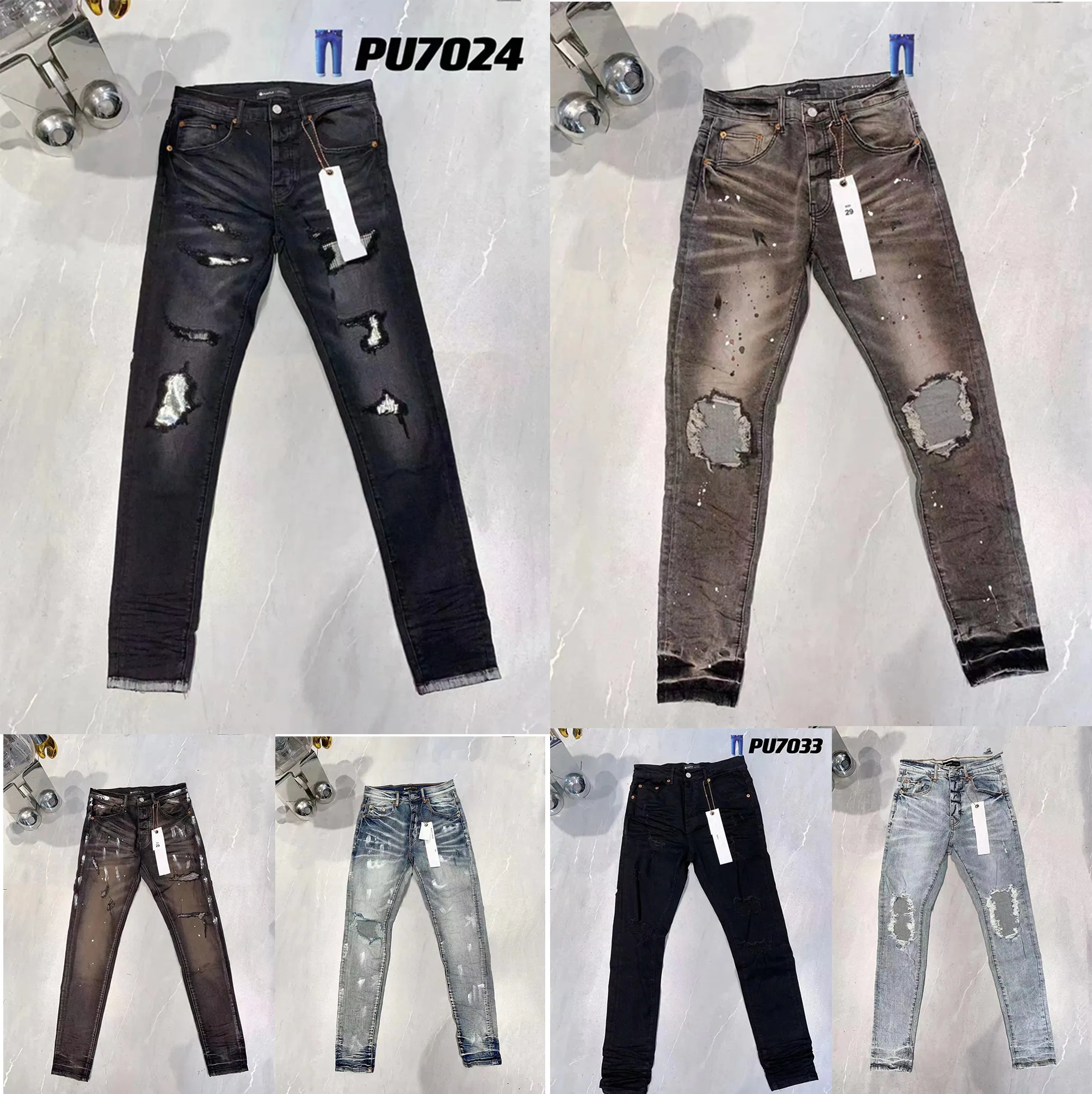 Jeans viola firmati jeans VIOLA MARCHIO per uomo donna pantaloni jeans viola buco estivo alta qualità Ricamo auto-coltivazione e moda piedi piccoli