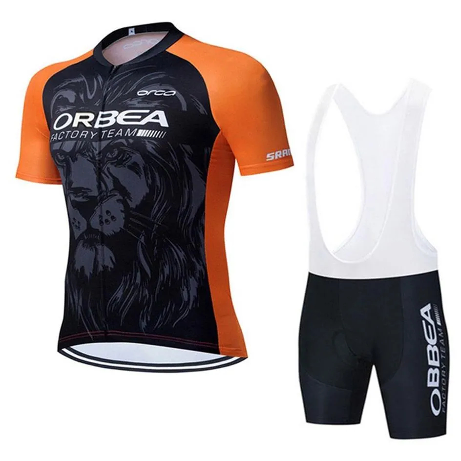 프로 팀 남성 ORBEA 팀 사이클링 저지 자전거 정장 자전거 셔츠 턱받이 반바지 세트 여름 자전거 의류 산악 자전거 복장 ROPA CICLISTO221Y