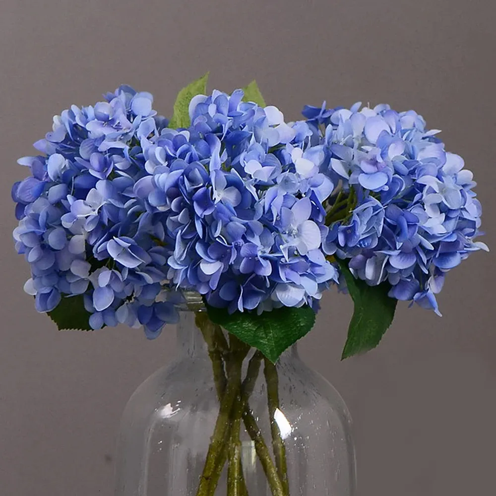 6pcs Artificial Flowers Plants Hydrangea Fake Peony Silk Flower Bridal Hand Bouquet For Wedding Home Party Decoration Wholesale