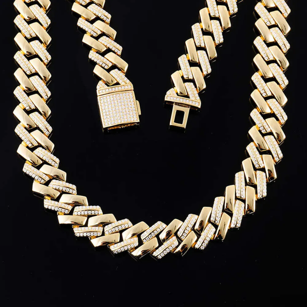 Ouro completo moissanite infinito cubano link corrente pulseira colar amizade delicado pingente 925 prata jóias personalizadas