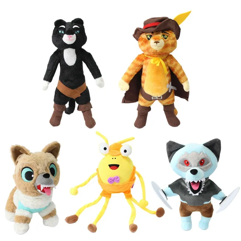 Knuffels Knuffel poes in laarzen Perrito Plushies Cartoon Zachte Plushie Grappig speelgoed voor kinderen Kerstcadeau