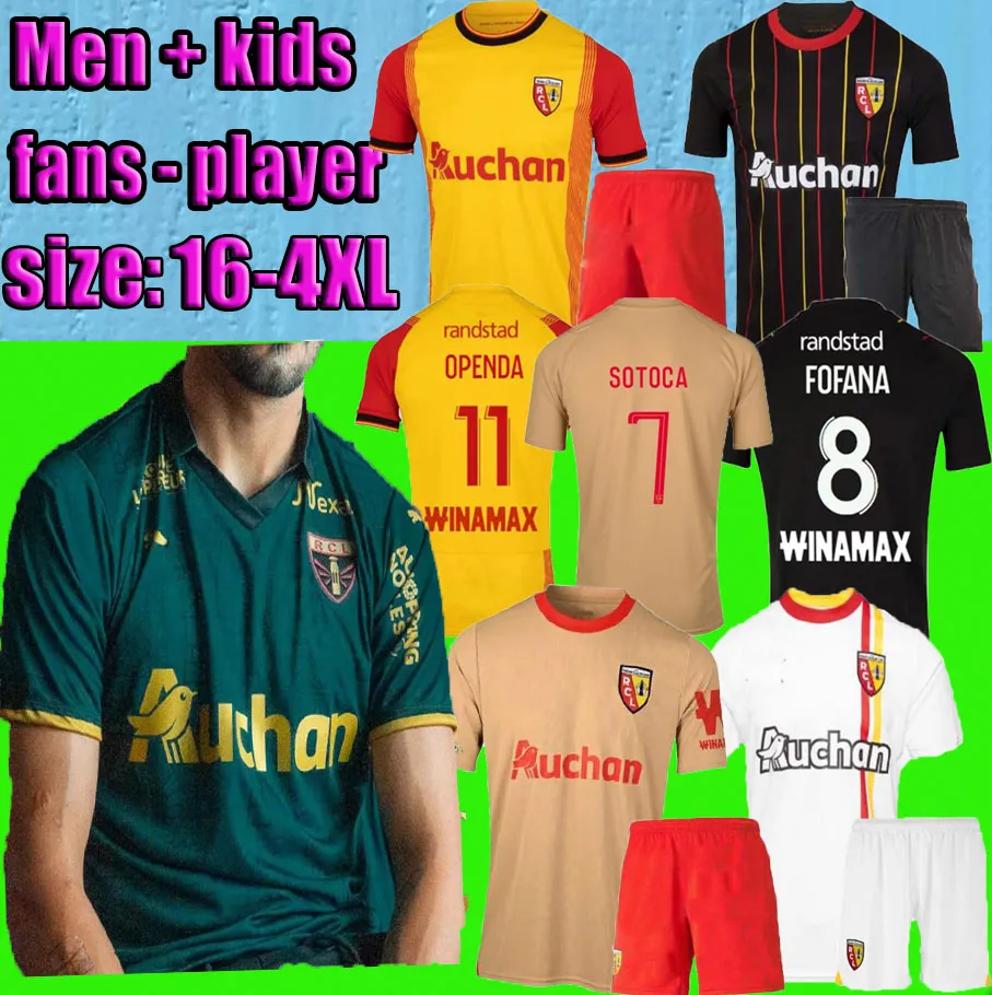 23 24 RC Lens camisas de futebol 2023 2024 Saint-Barbe especial KAKUTA OPENDA 27 GANAGO SOTOCA FOFANA GRADIT FORTES BUKSA CABOT BANZA POREBA Camisas de futebol masculino kit infantil